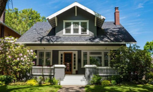 house (1) brown, 2 story, craftsman home